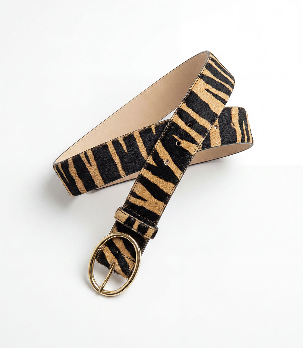Streets Ahead Oval Buckle Animal Print Belt