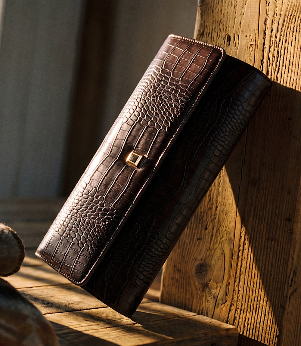 Billini Maddison Croc Clutch
