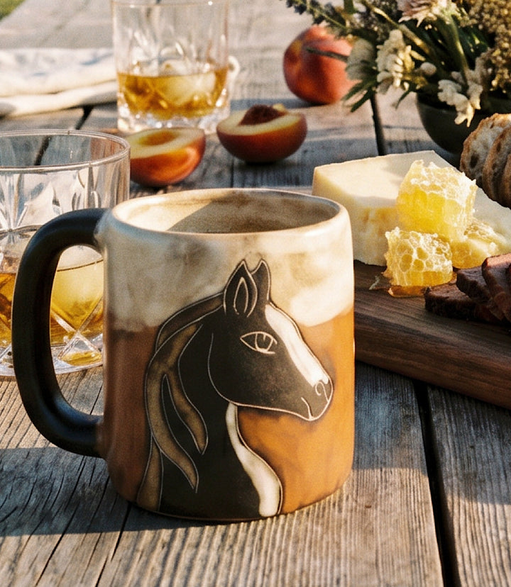 Handpainted Horse Ceramic Mugs
