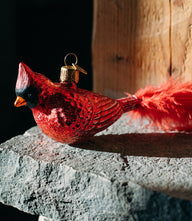 Vintage Cardinal Glass Ornament