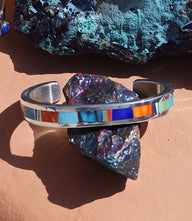 Multi-Stone Turquoise Inlay Cuff Bracelet