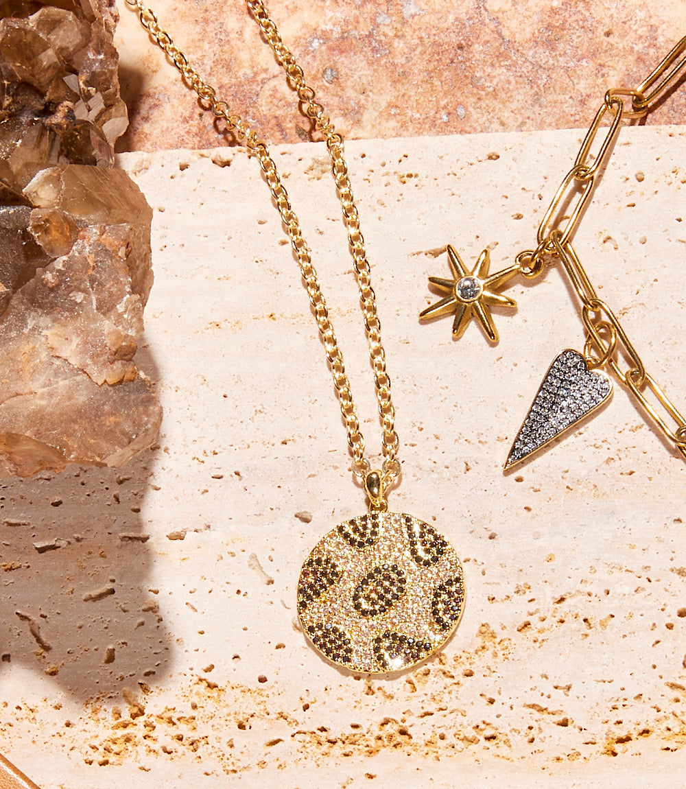 Leopard Crystal Necklace