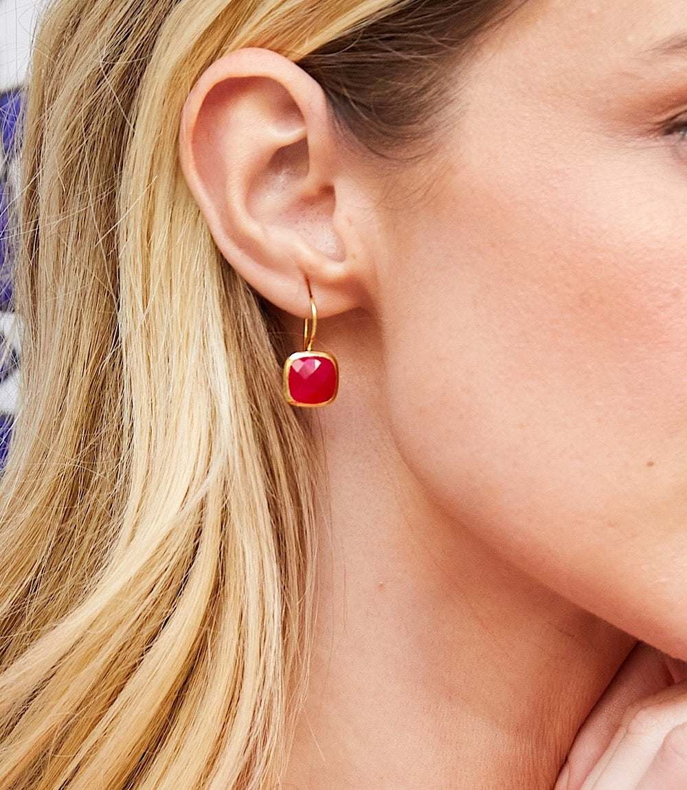 Quartz Drop Earrings