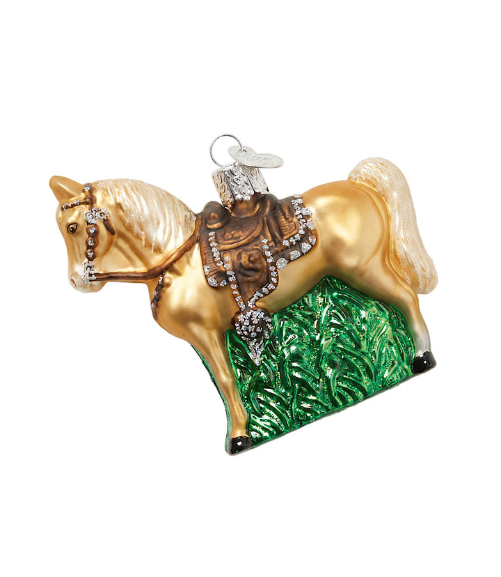 Western Horse Glass Ornament