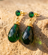 Emerald Teardrop Earrings