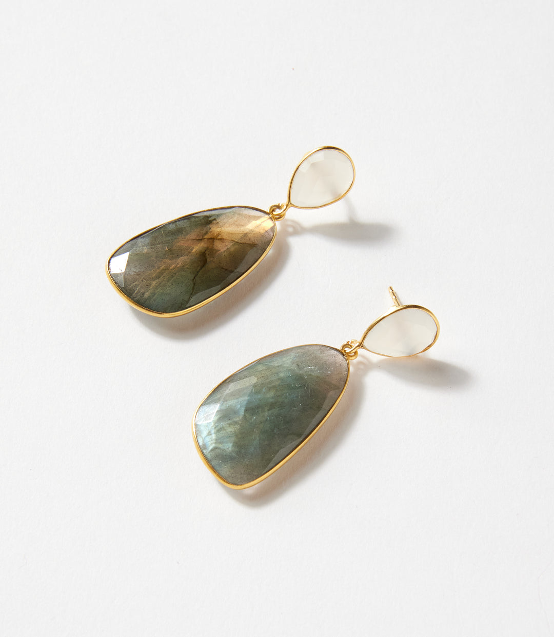 Double Drop Gemstone Earrings