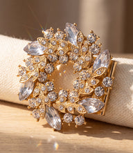 Jeweled Wreath Napkin Rings, Set Of 4