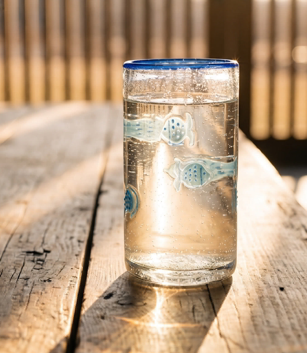 Fish Bubble Drinking Glass