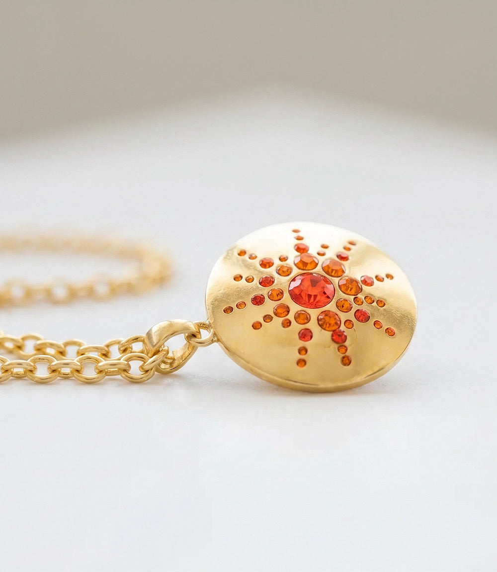 Crystal Medallion Necklace