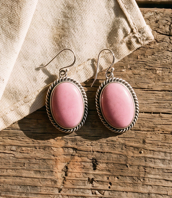 Pink Conch Earrings