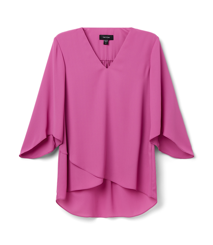 Plus Size Bracelet Sleeve Asymmetric Top