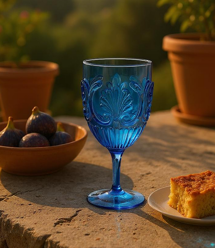 Acrylic Fleur Wine Glass