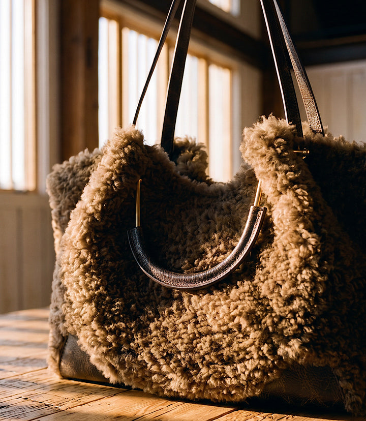 Dolce Vita Nomad Double Handle Fuzzy Tote