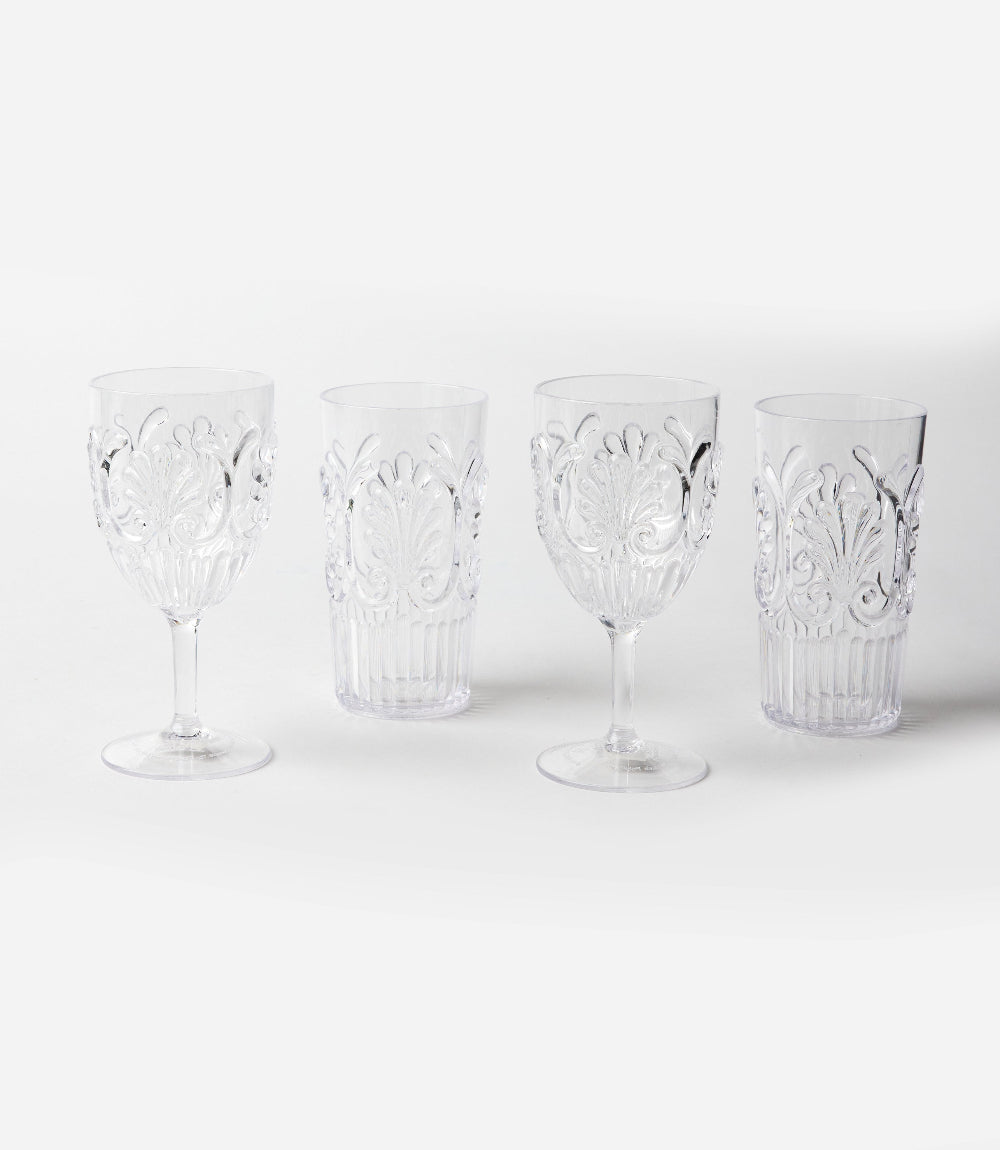 Acrylic Fleur Drinking Glass