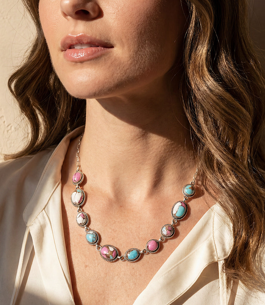 Cotton Candy Turquoise Station Necklace – Karen Kane