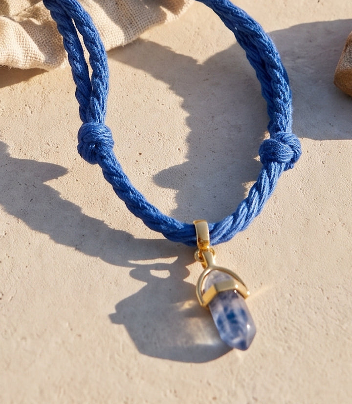 Sodalite Point Cord Bracelet