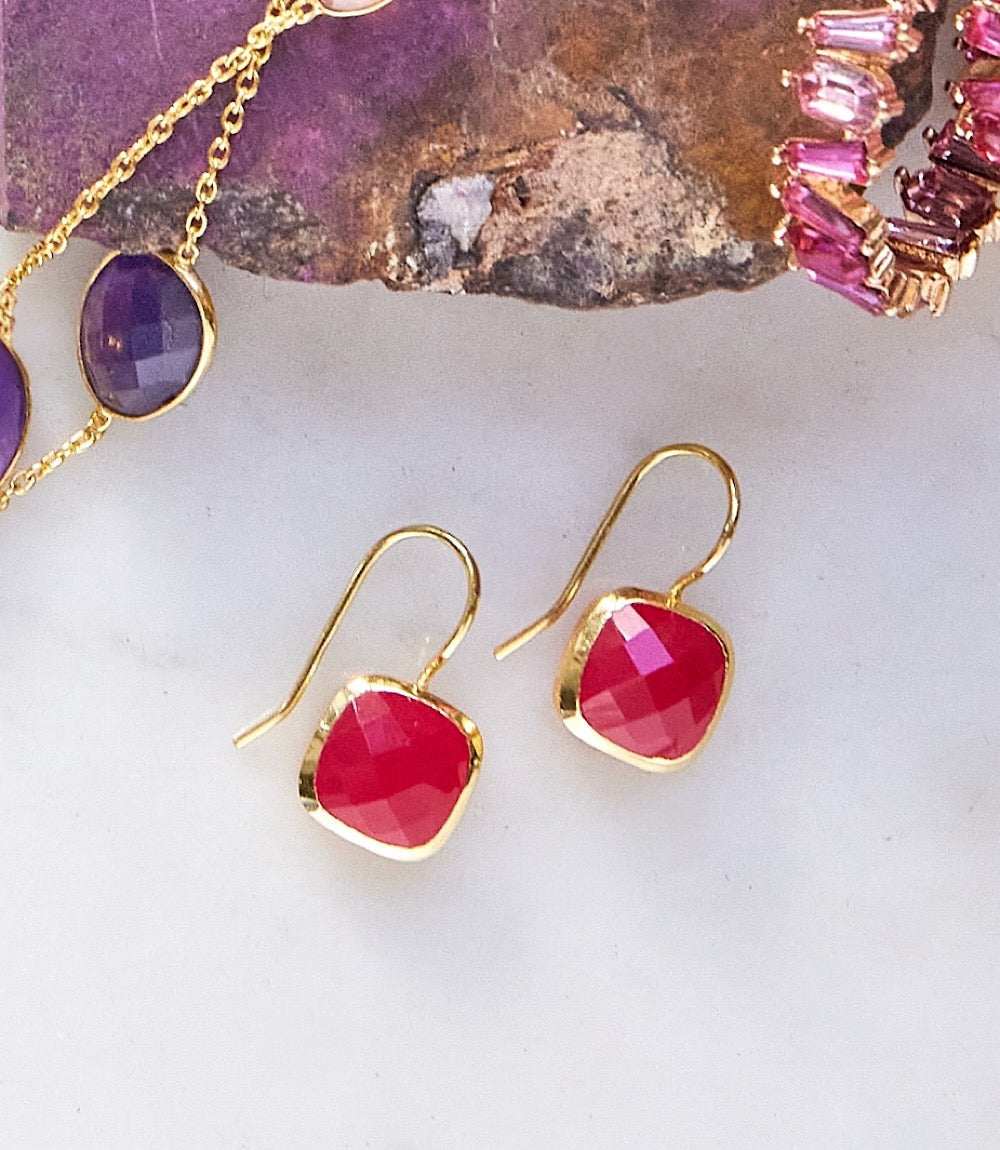 Quartz Drop Earrings