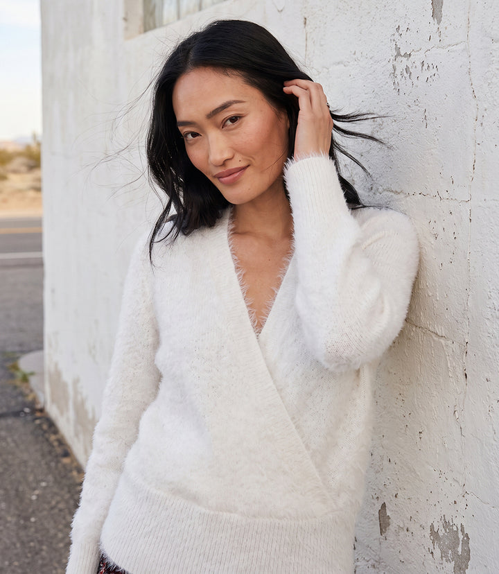 Eyelash Wrap Sweater