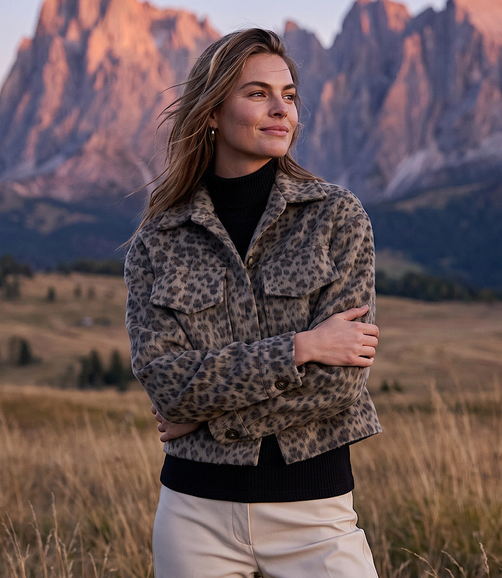 Brushed Faux Fur Shirt Jacket