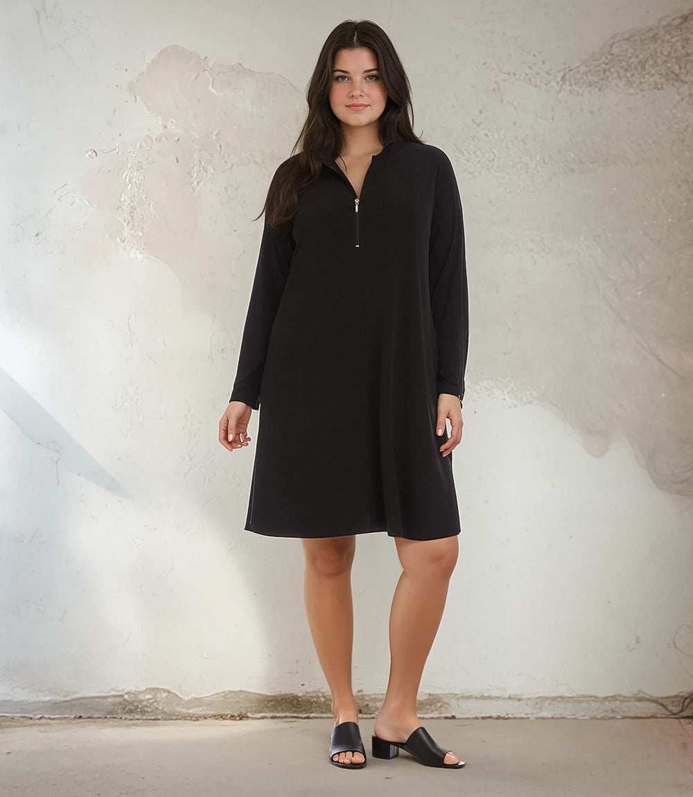 Plus Size Zip-Up Travel Jersey Dress – Karen Kane