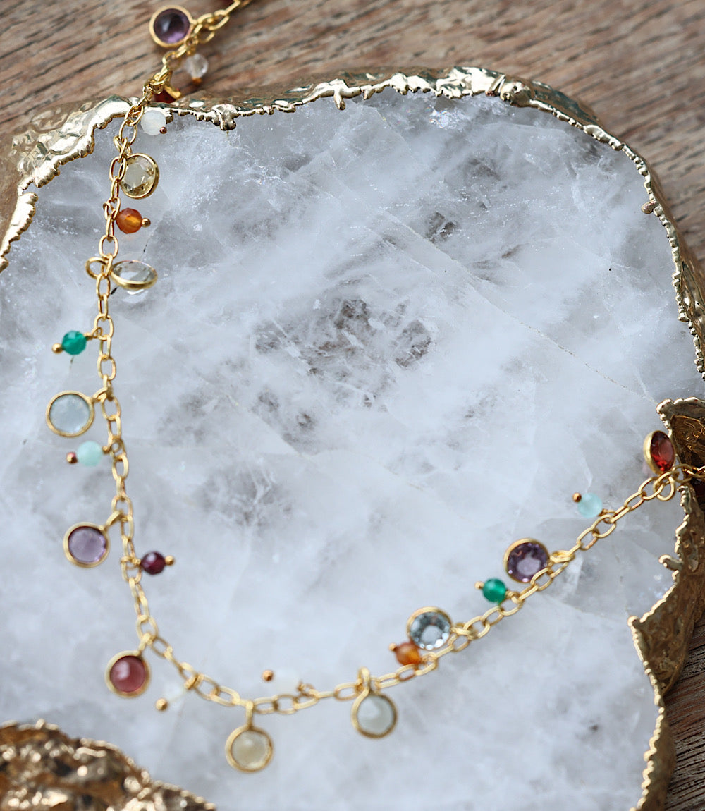 Multi Color Gemstone Necklace