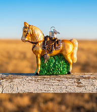 Western Horse Glass Ornament