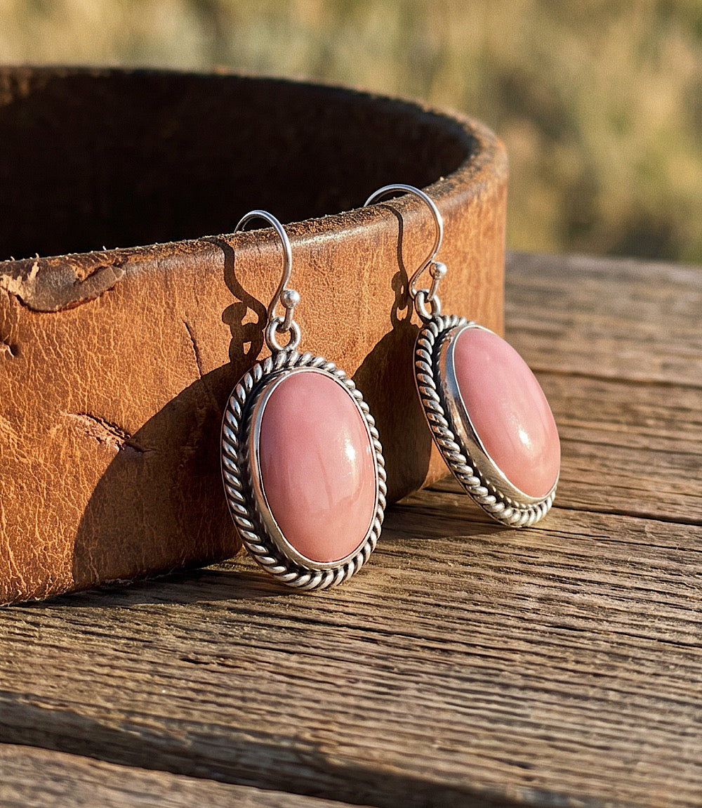Pink Conch Earrings