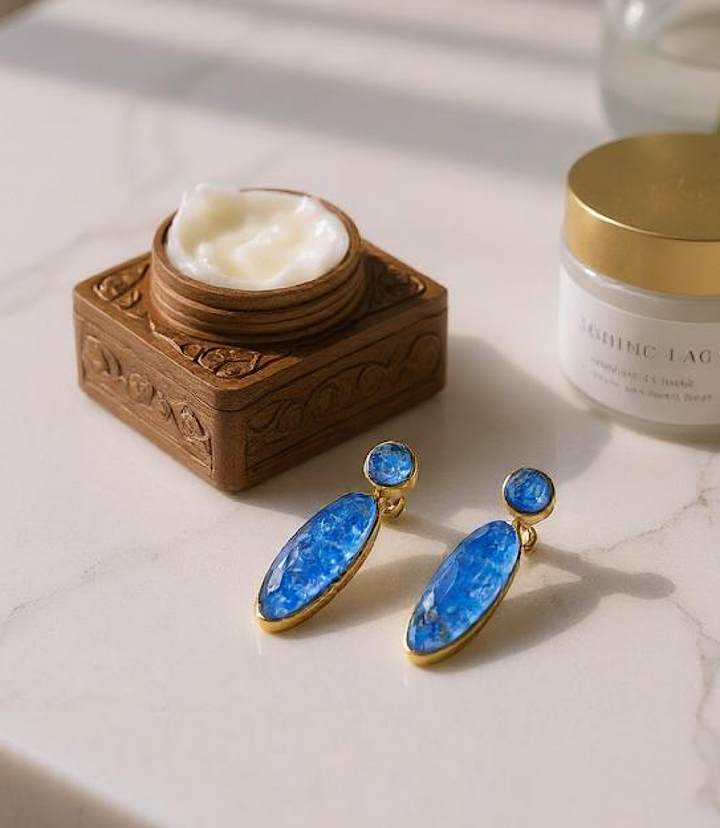 Lapis Crystal Earrings