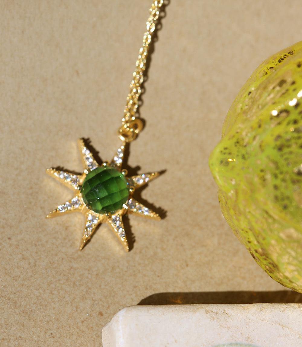 Cabochon Sun Necklace