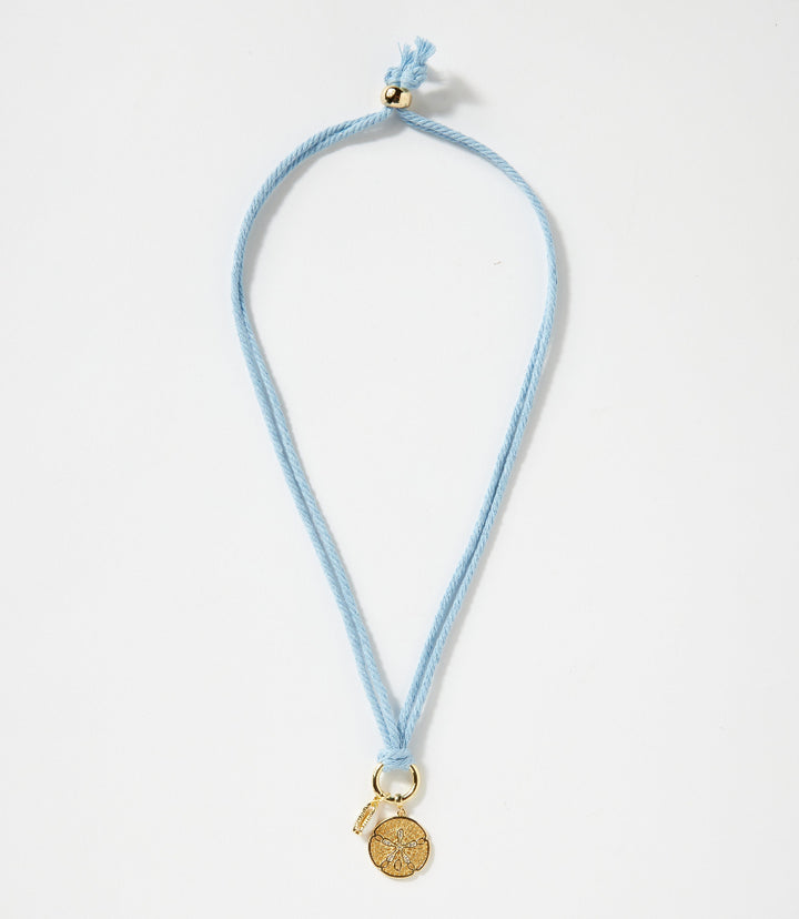 Cowrie Shell And Sand Dollar Cord Necklace