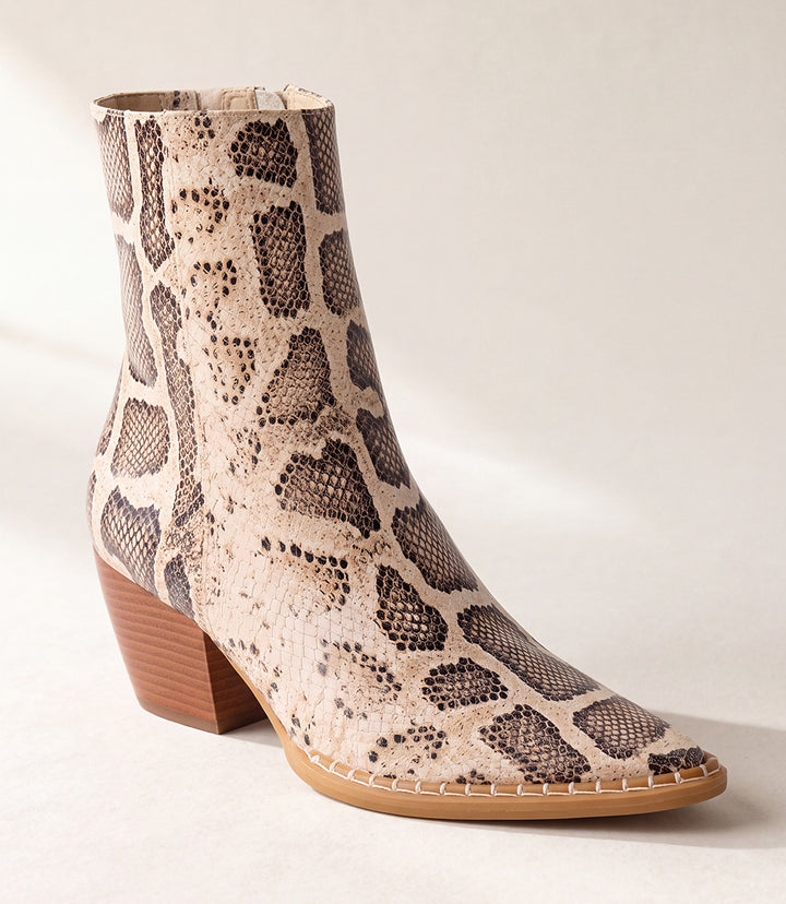 Matisse Caty Snakeskin Pointed Booties