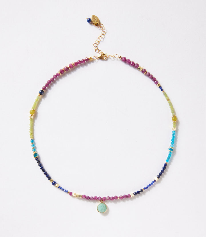 Aurora Beaded Gemstone Necklace