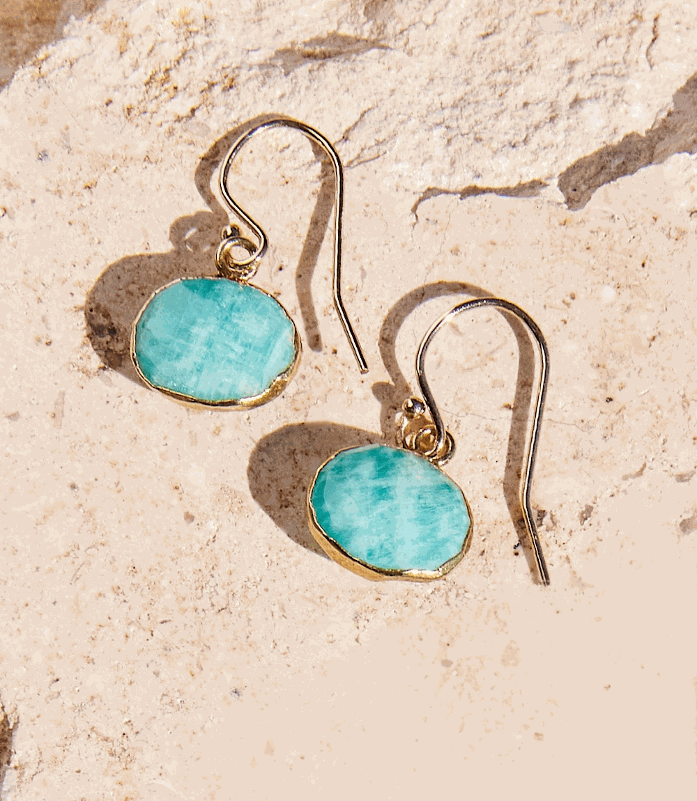 Amazonite Stone Earrings