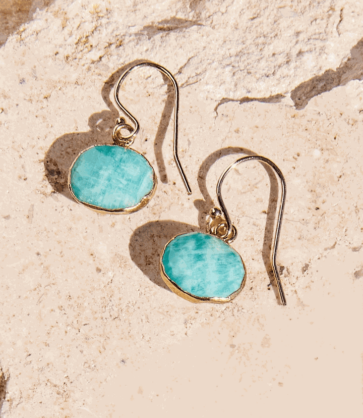 Amazonite Stone Earrings