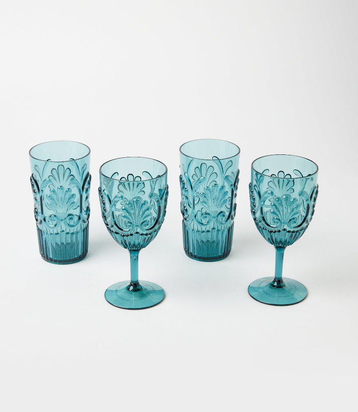 Acrylic Fleur Drinking Glass