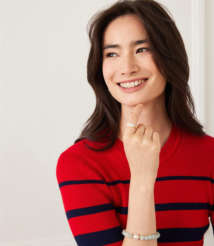 Stripe Ribbed Sweater Dress