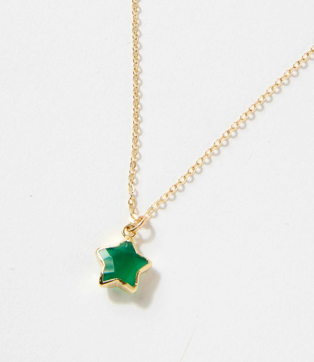 Green Onyx Star Necklace