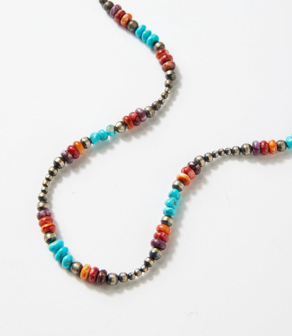 Multi Stone Turquoise Navajo Pearl Necklace