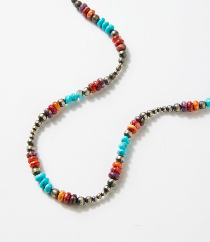 Multi Stone Turquoise Navajo Pearl Necklace