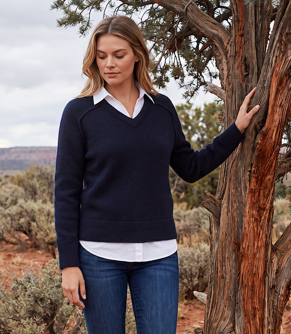 Petite Size Layered Sweater