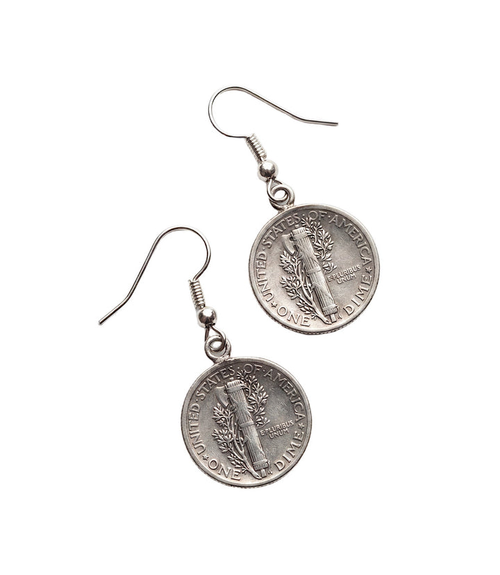 Mercury Dime Earrings