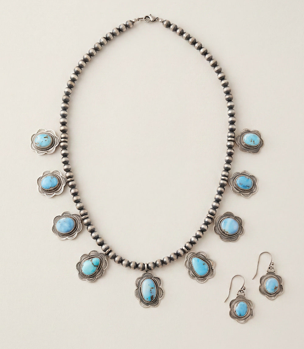 Golden Hill Turquoise Necklace And Earring Set