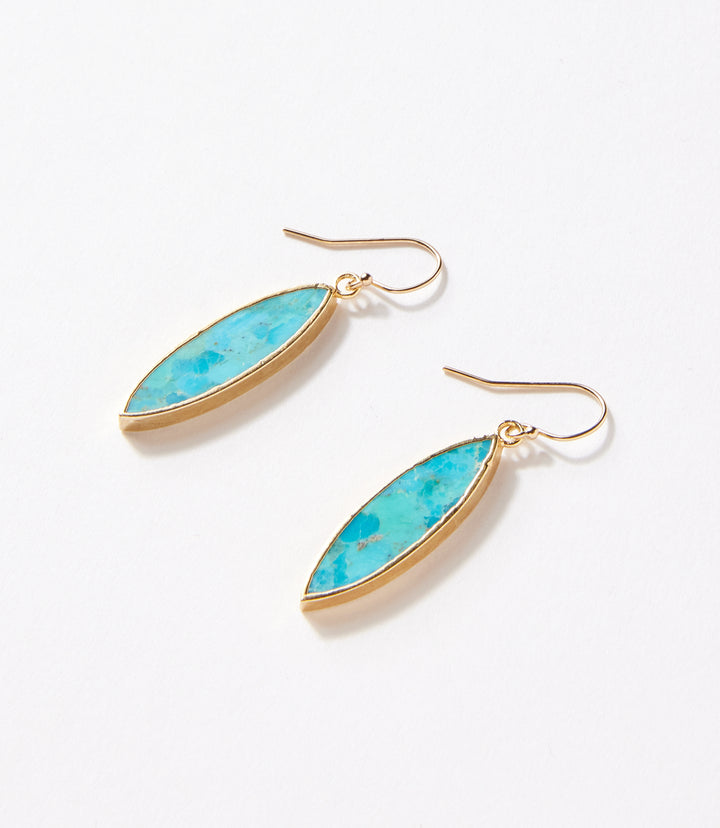 Marquise Turquoise Earrings