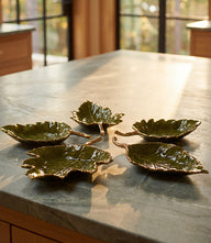 Autumn Leaf Serving Trays, Set Of 5