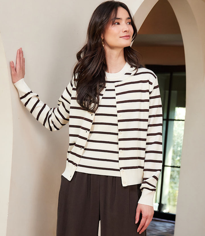 Stripe Cardigan Sweater
