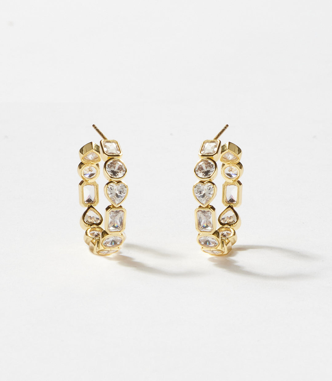 Gemstone Hoop Earrings