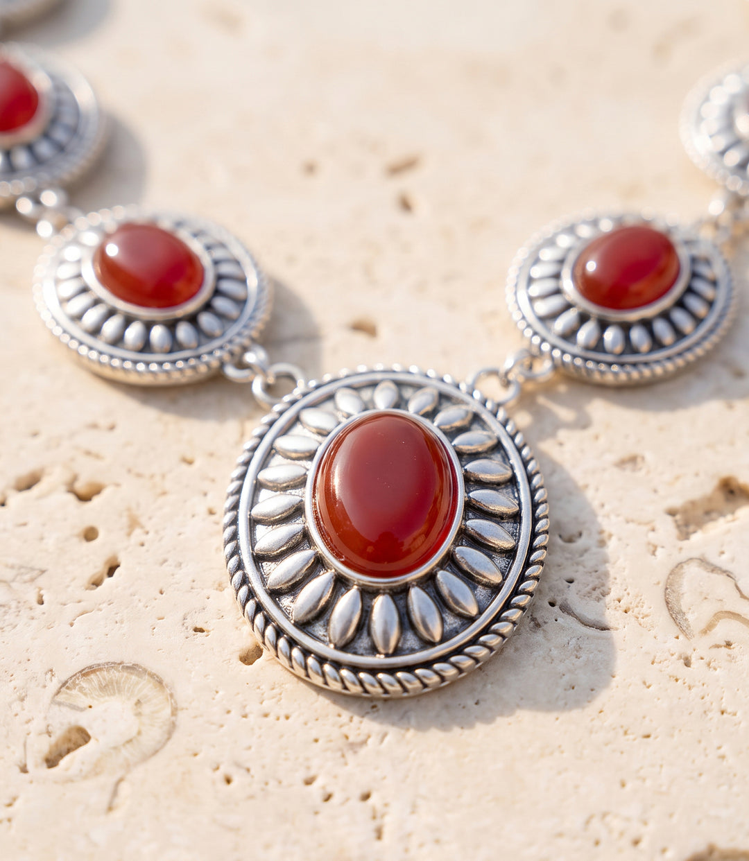 Embellished Concho Necklace