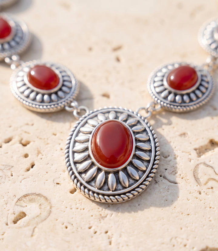 Embellished Concho Necklace