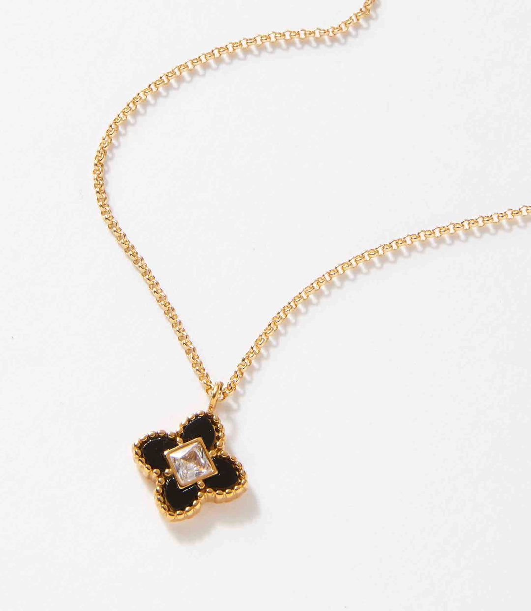 Diamond Lotus Necklace