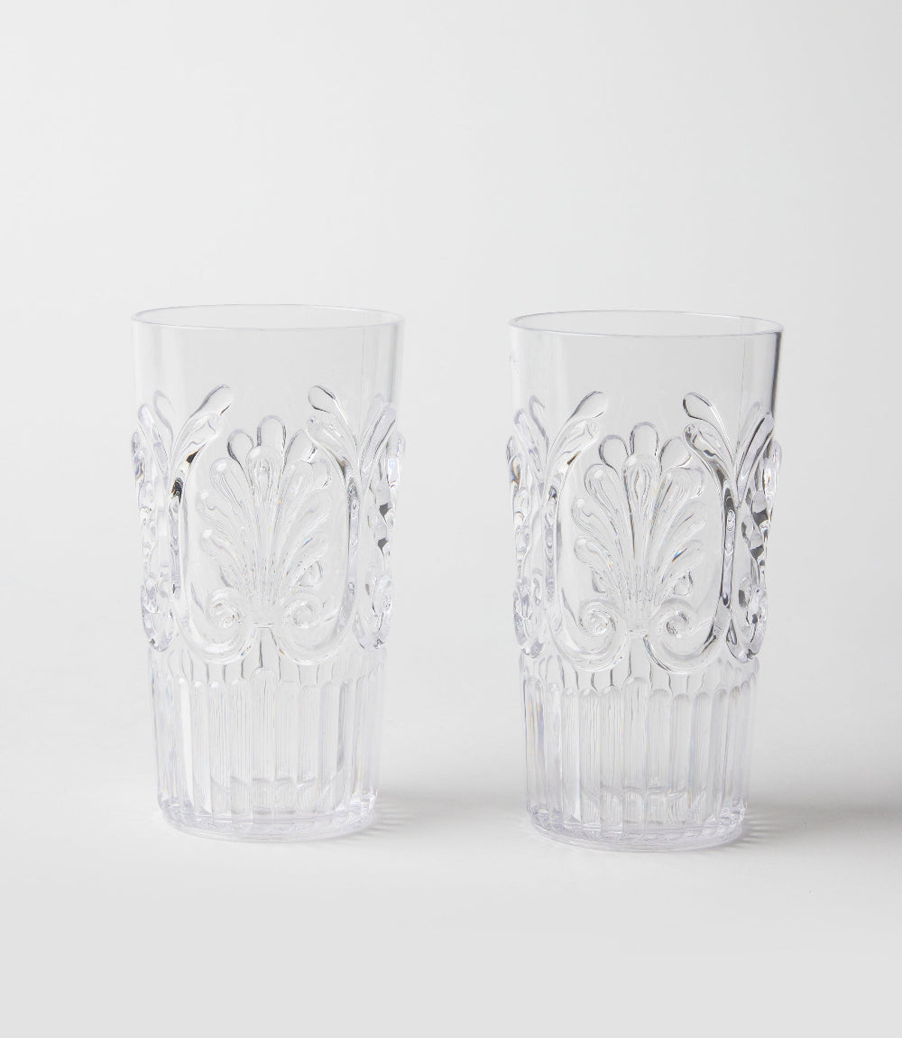 Acrylic Fleur Drinking Glass